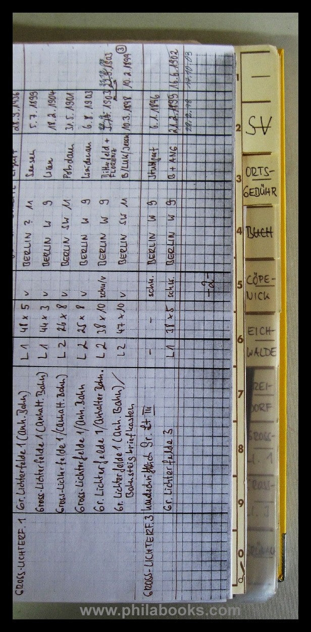 Hintze Bahnpostarchiv, hier ein Ordner mit Sammlerunterlagen betre ...