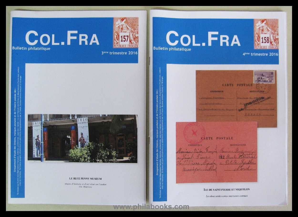 COL.FRA, Bulletin philatélique, Ausgabe 155-158, 2016, 4 Ausgaben ...
