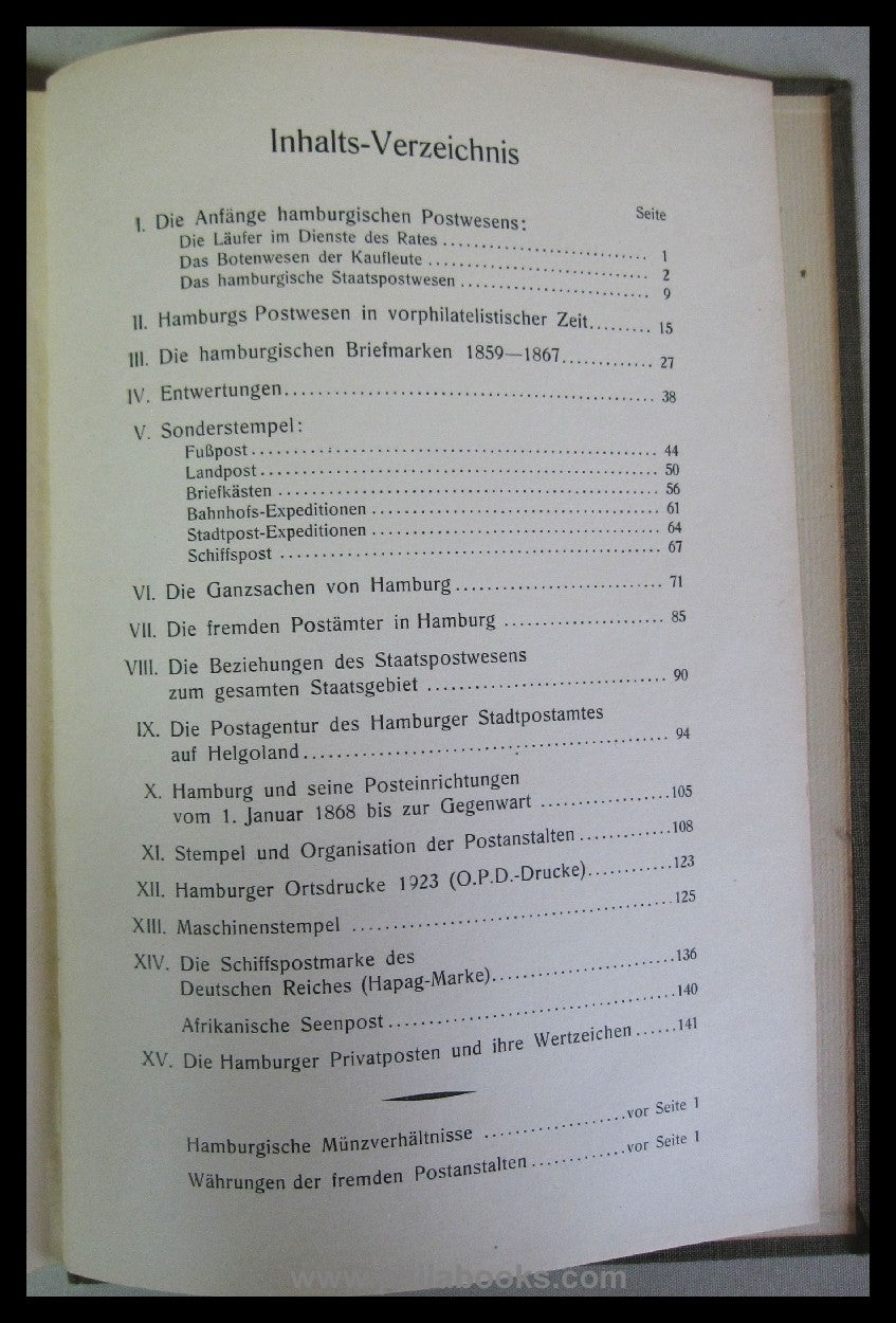 Association for Stamp Studies in Hamburg from 1885, Hamburg, its po...