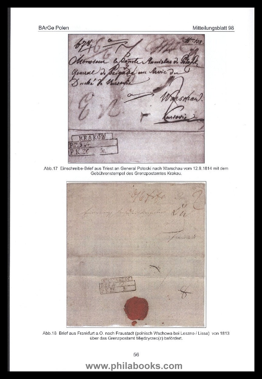 Petriuk, S., Die Post im Herzogtum Warschau 24.1.1807-bis 9.6.1815 ...