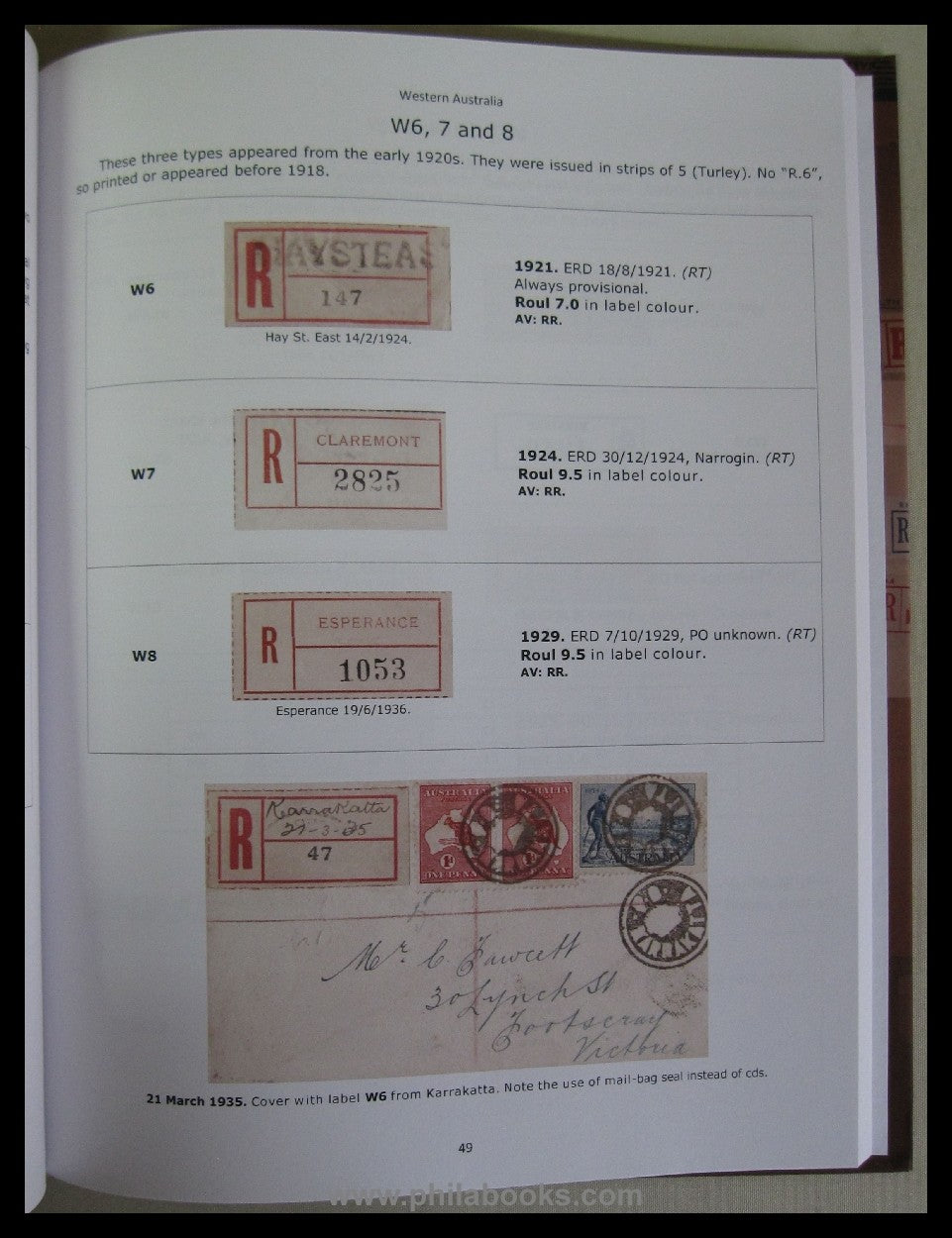 Burt, K.J., Post Office Registration Labels of Australia and its t ...