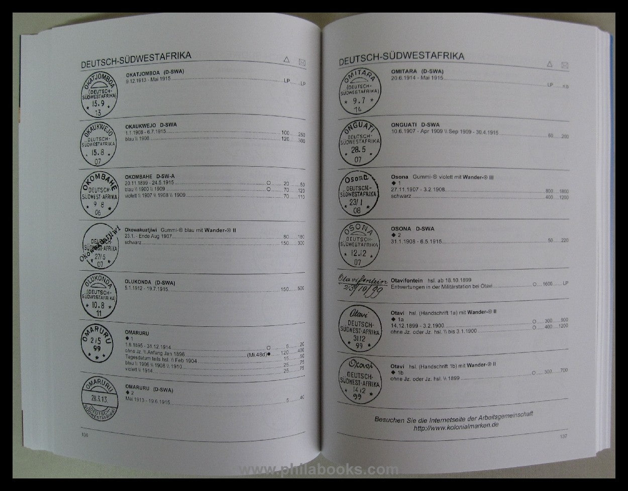 ArGe German colonies, stamp catalog German colonies and foreign ...