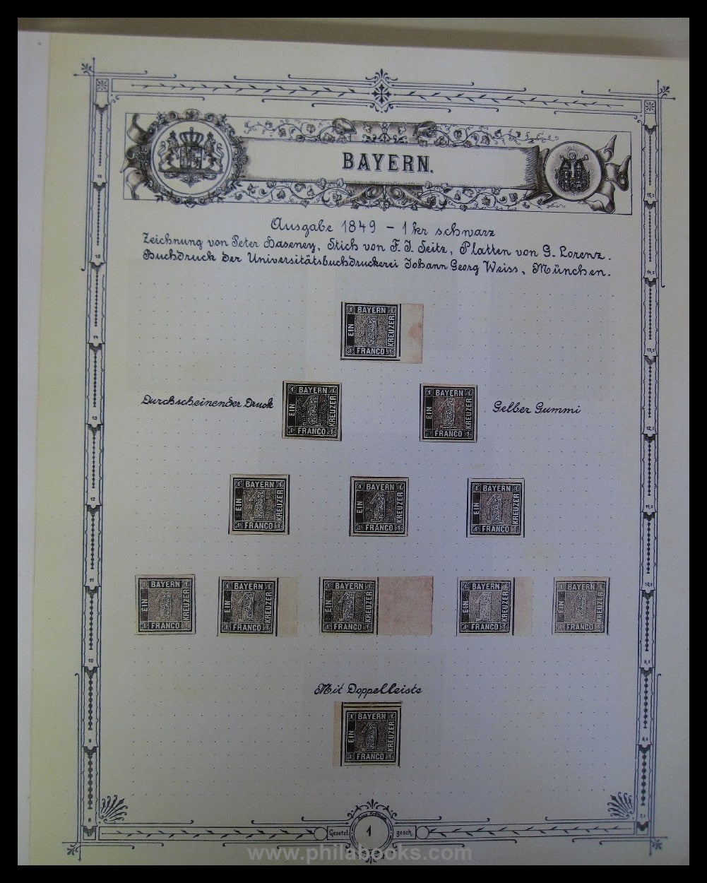Corinphila Auktionen AG, Collection Johannes S. Elster, 1997, Documents ...