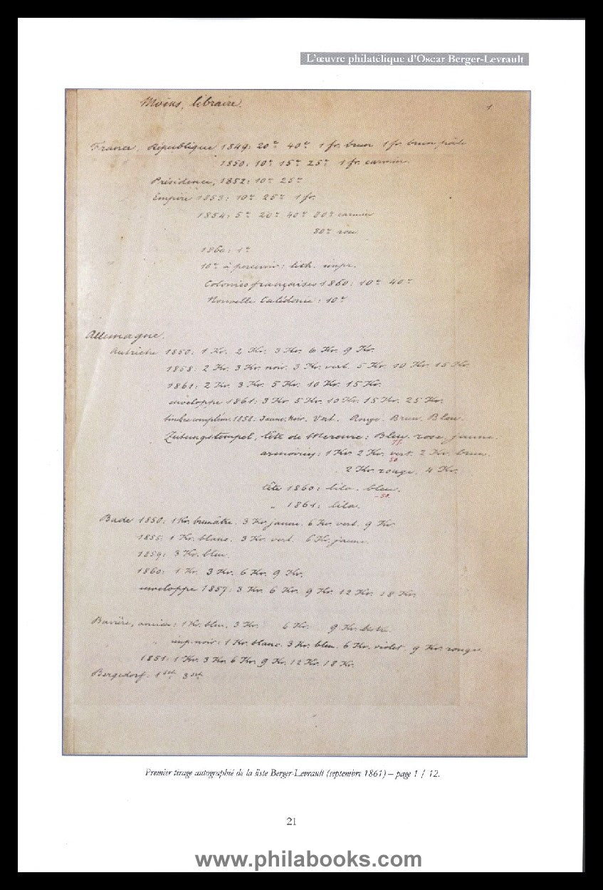 Barbelin, H., À l'aube de la philatélie Oscar Berger Levrault Ouvr ...