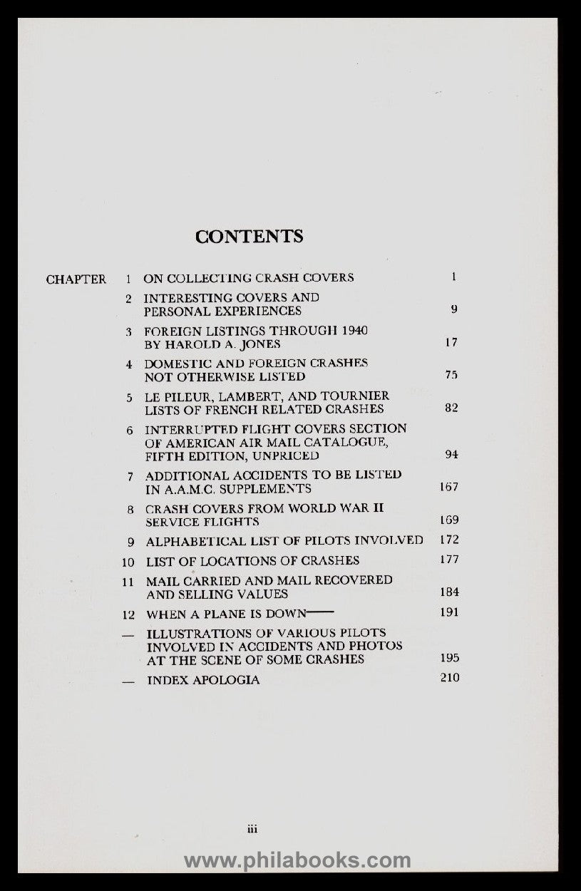 Eisendrath, J. L., Crash Covers - An Aerophilatelic Challenge, 197 ...