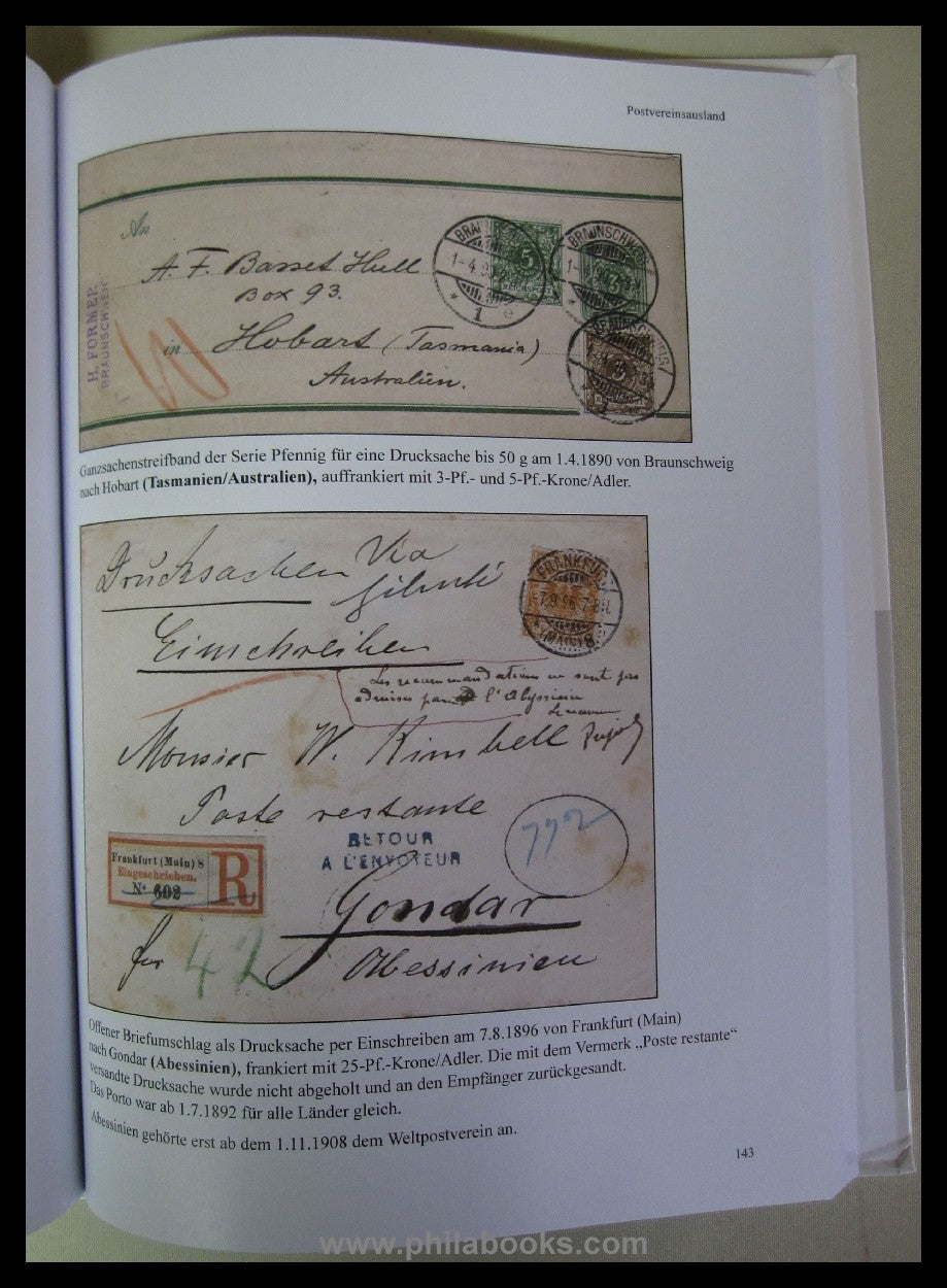 Hansen, R., printed matter from the North German postal area and the R...