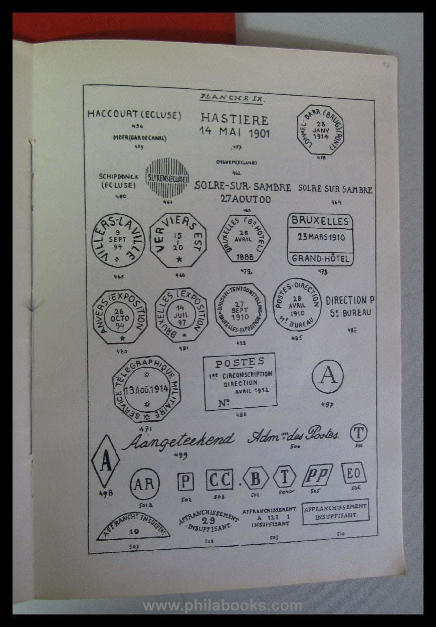 Hanciau, L., La Poste Belge et ses Miscellaneous Marques Postales 1814- ...