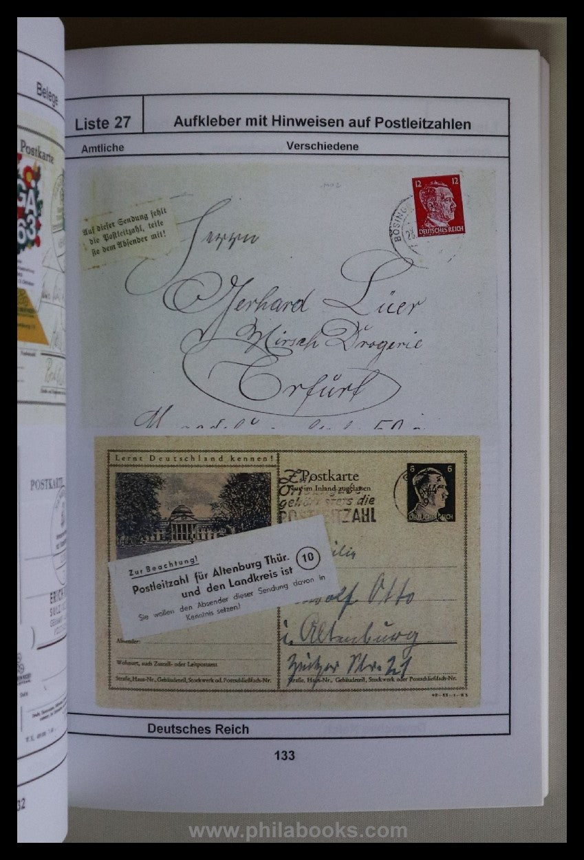 Odenthal, H.: Advertising for postal codes of the Deutsche Postanstalt ...