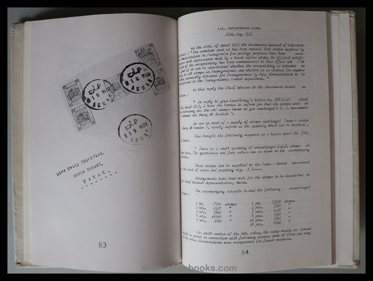 Souan, KCR: Philatelic History of Jordan, 55th anniversary, Amm ...