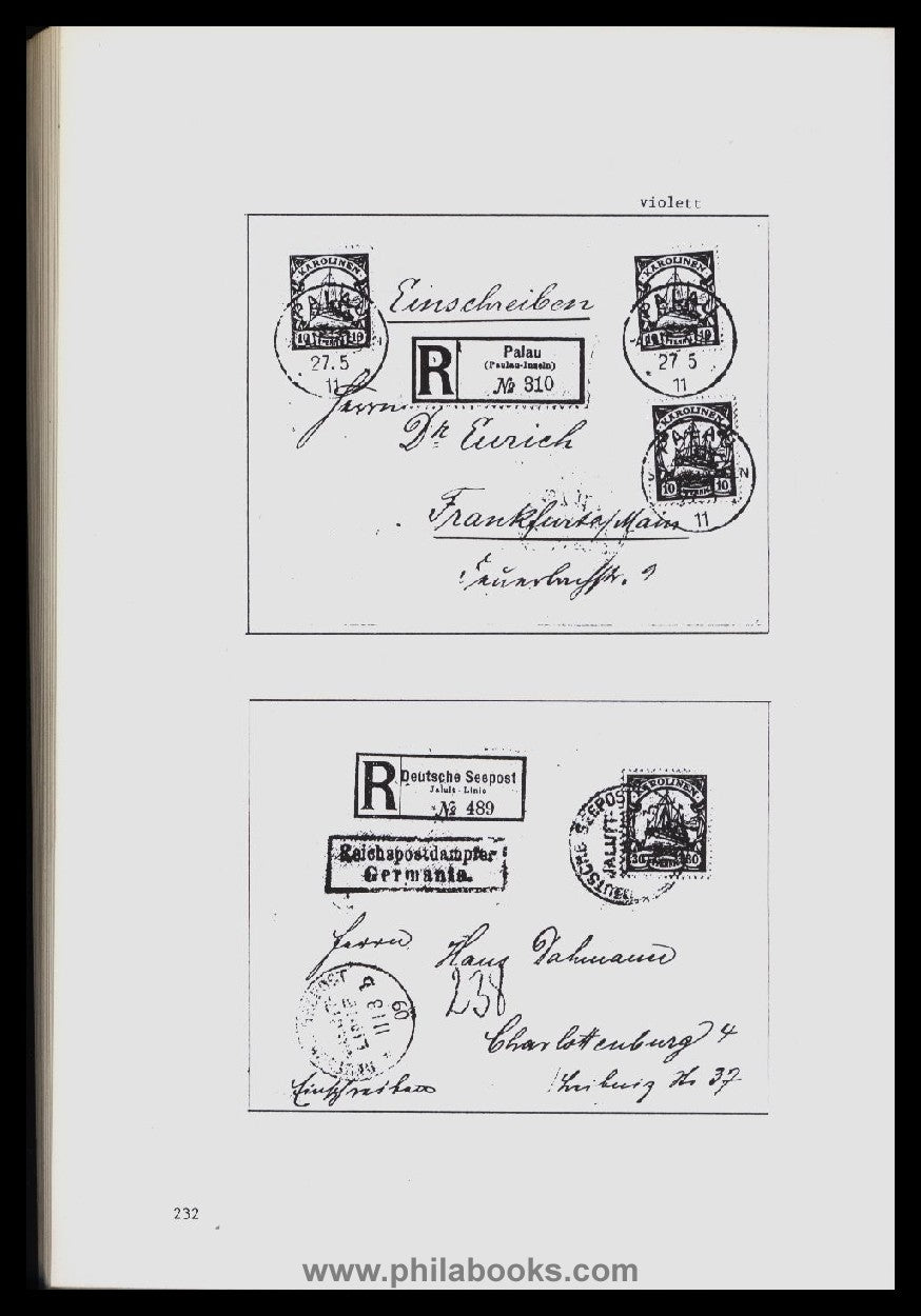 Einfeldt, E., Die Einschreibezettel der deutschen Postanstalten im ...