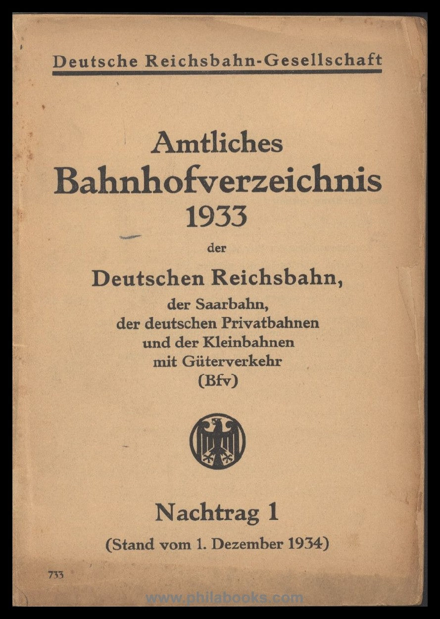 German Reichsbahn-Gesellschaft (ed.): Official station directory ...