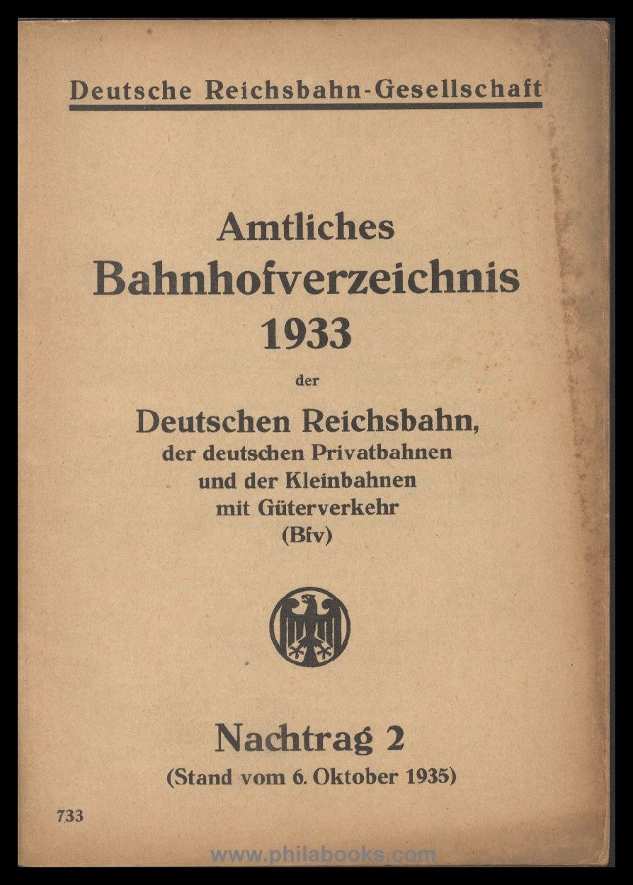 Deutsche Reichsbahn-Gesellschaft (Hrsg.): Amtliches Bahnhofsverzei ...