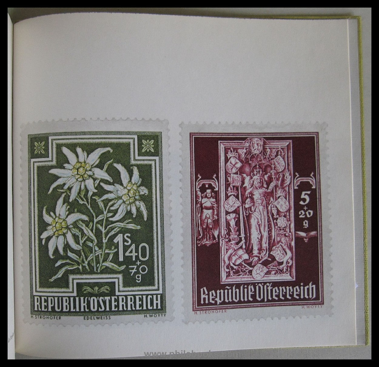 Plass, G., Hans Strohofer, Aquarelle Zeichnungen, Briefmarken, 196 ...
