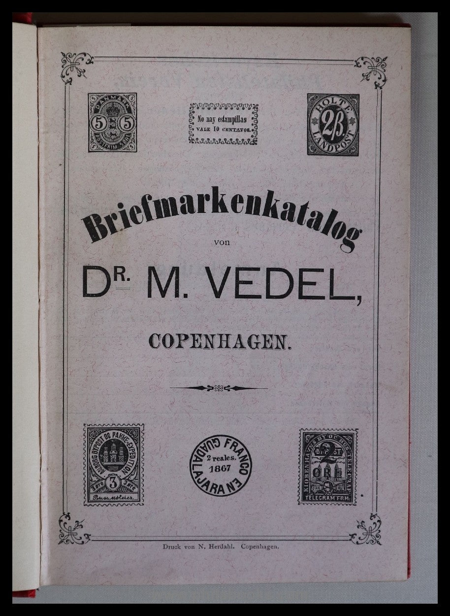Dr. M. Vedel, Copenhagen, stamp catalog, here the “Specialoff ...