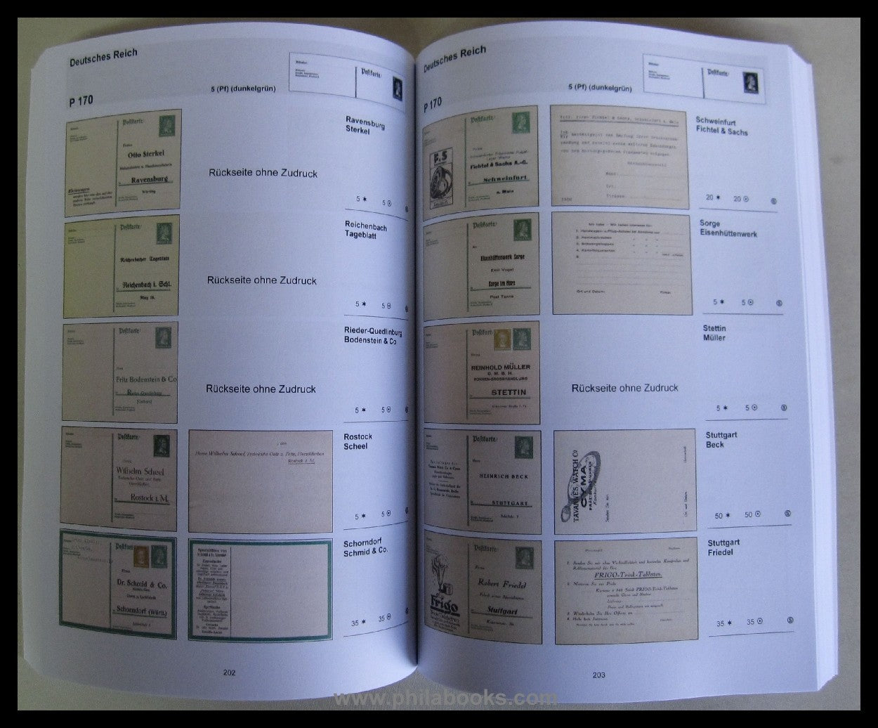 Hampe, H., Official postal stationery with private additions German Re...