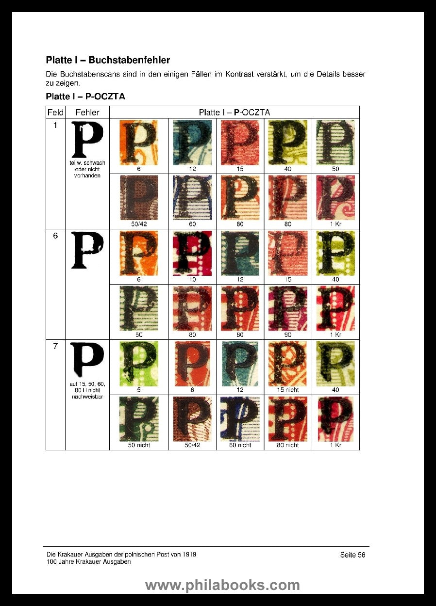 Lenke, M., Die Krakauer Ausgaben der polnischen Post von 1919, 100 ...