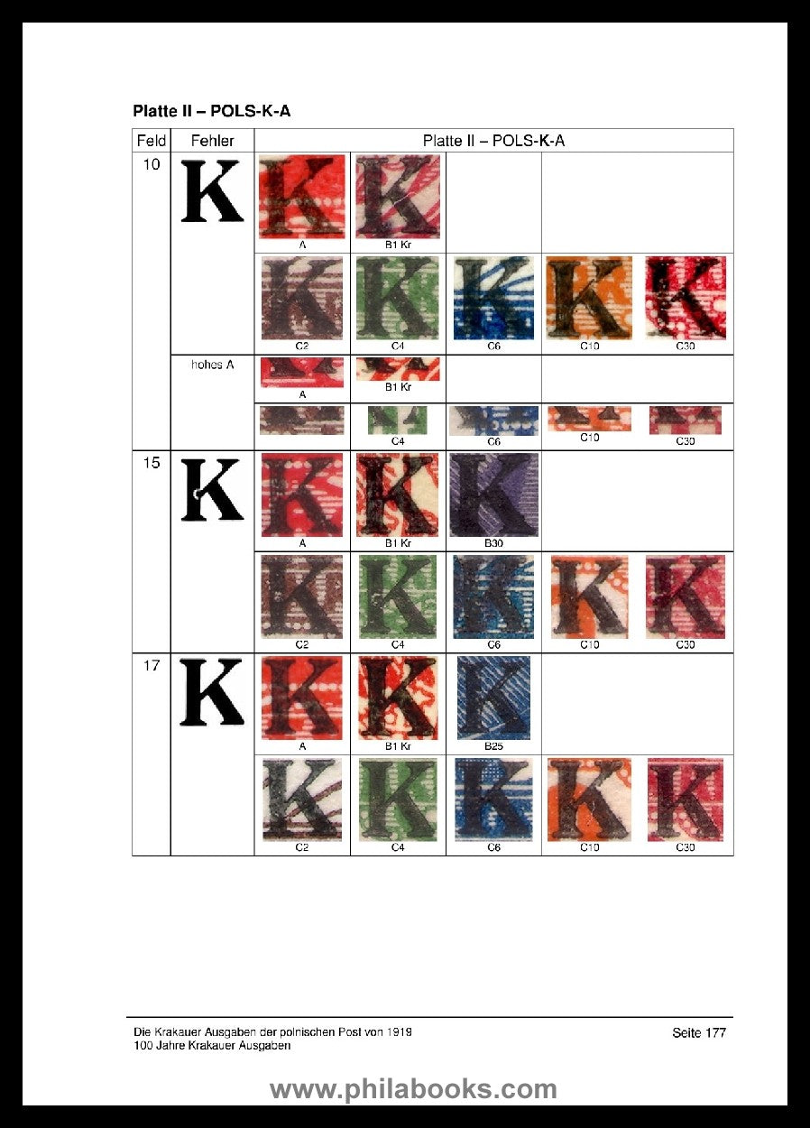 Lenke, M., Die Krakauer Ausgaben der polnischen Post von 1919, 100 ...