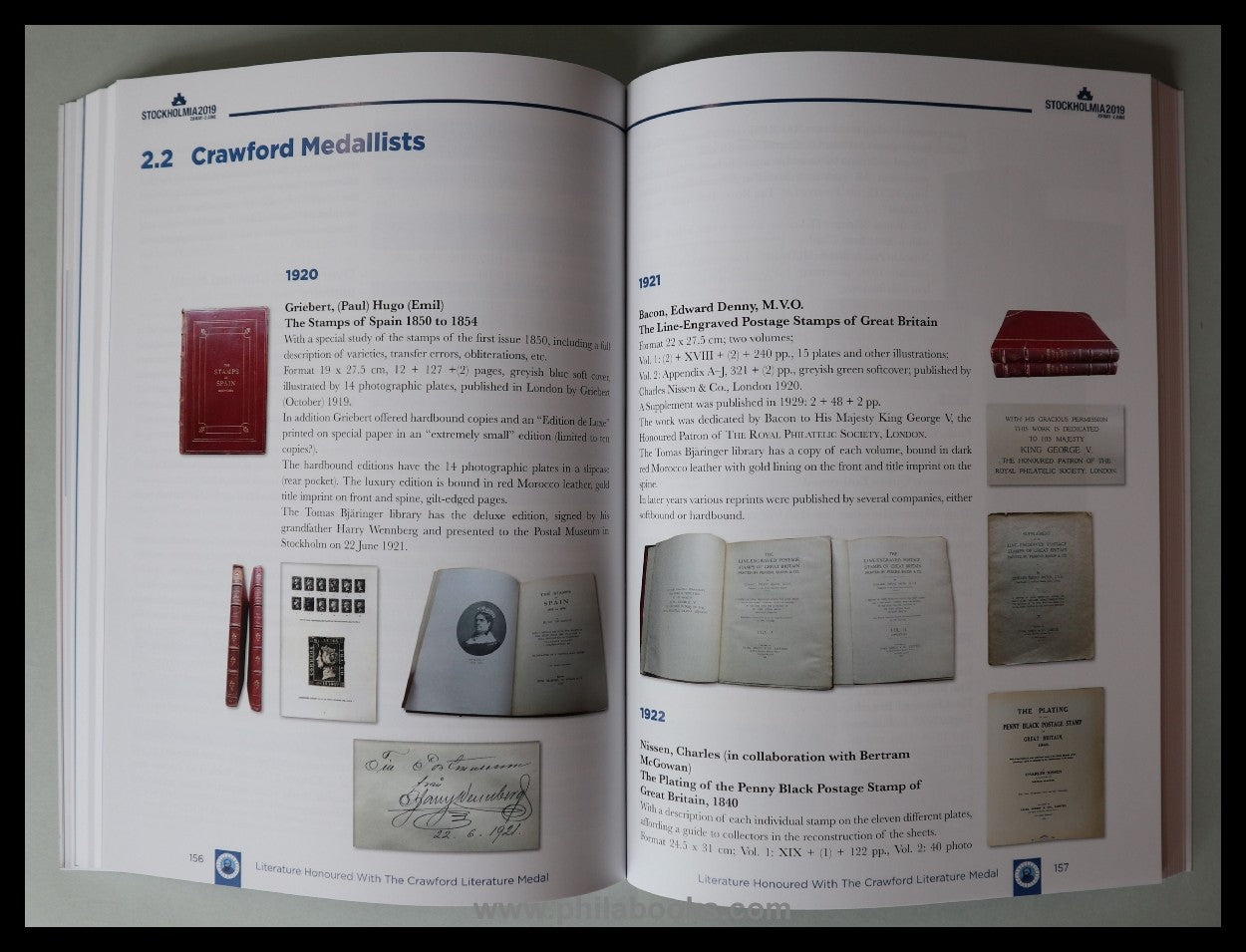 Stockholmia 2019, Library Catalogue, 2019, hier der für Sammler ph ...