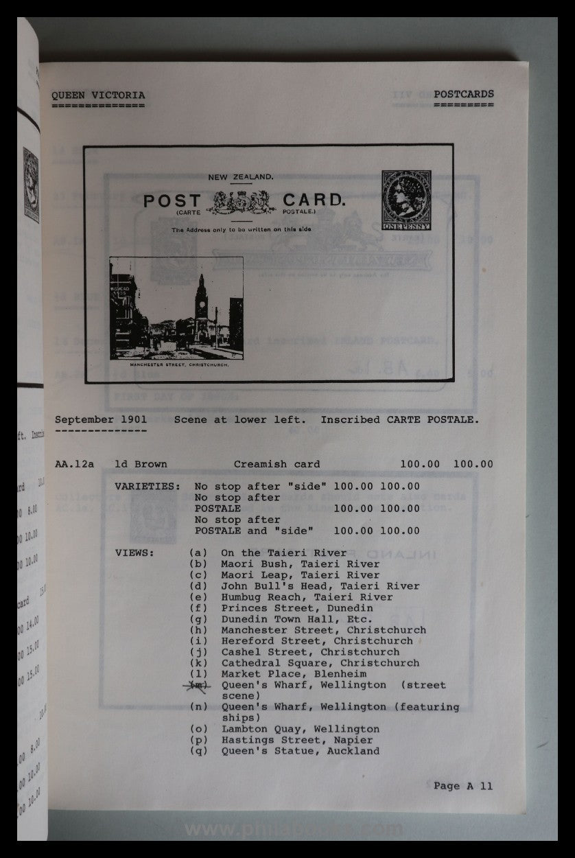 Samuel, R.D. New Zealand Postal Stationery Catalogue, Part 1-5: Po ...
