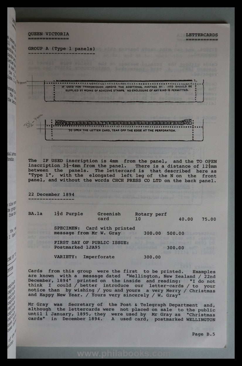 Samuel, R.D. New Zealand Postal Stationery Catalogue, Part 1-5: Po ...
