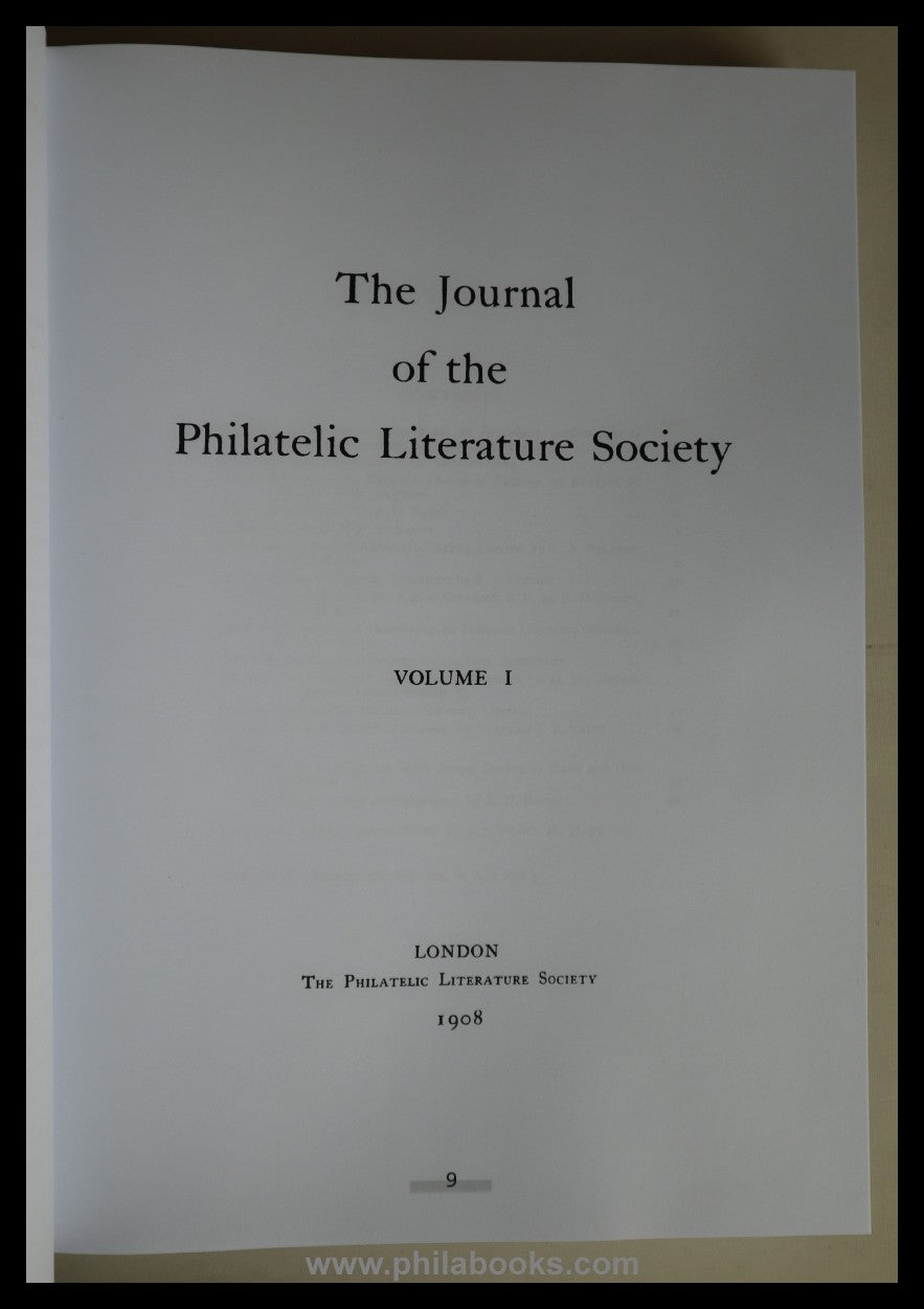 Maassen, W. (Ed.), The Journal of the Philatelic Literature Soci...