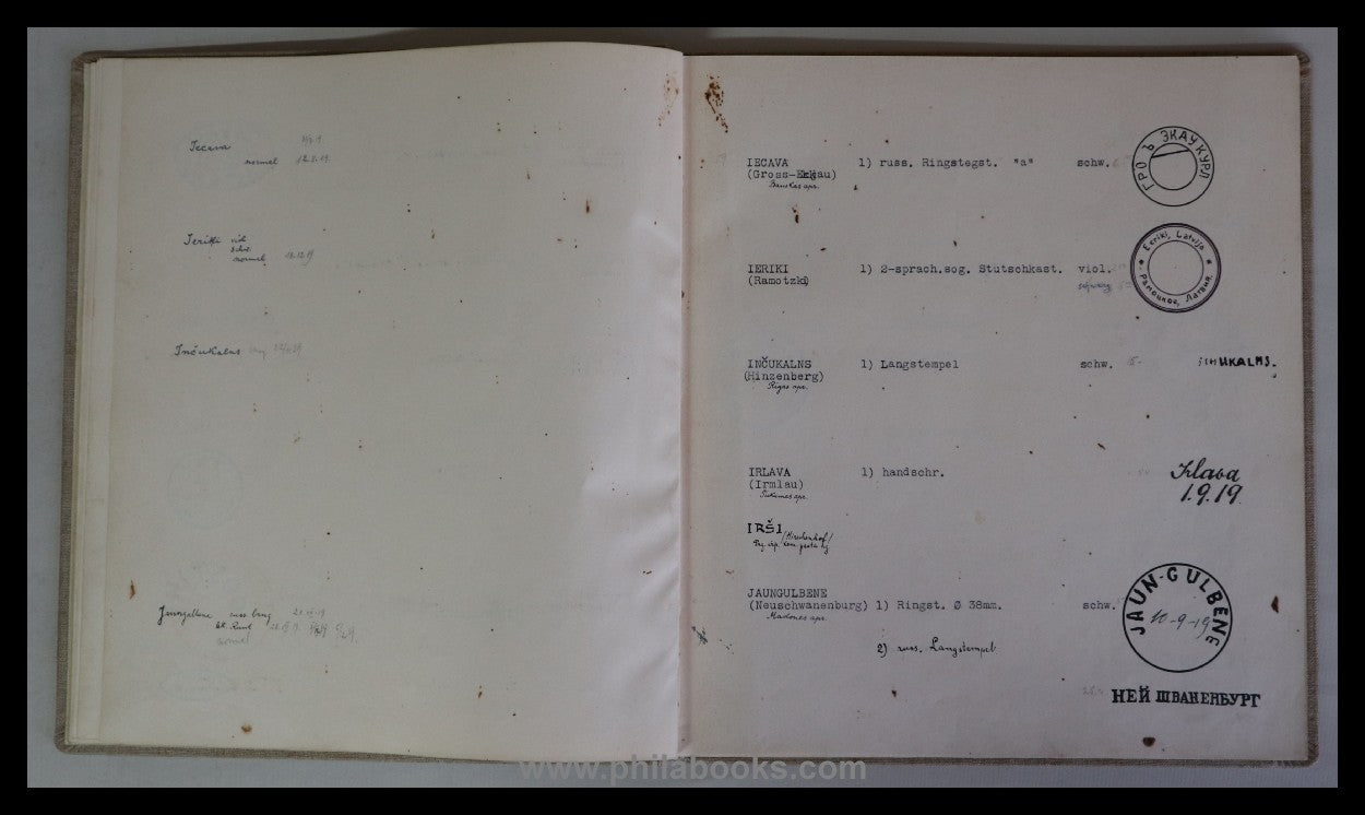 Prov. Stempel Lettlands, ein hoch-interessanter Archivfund einer D ...