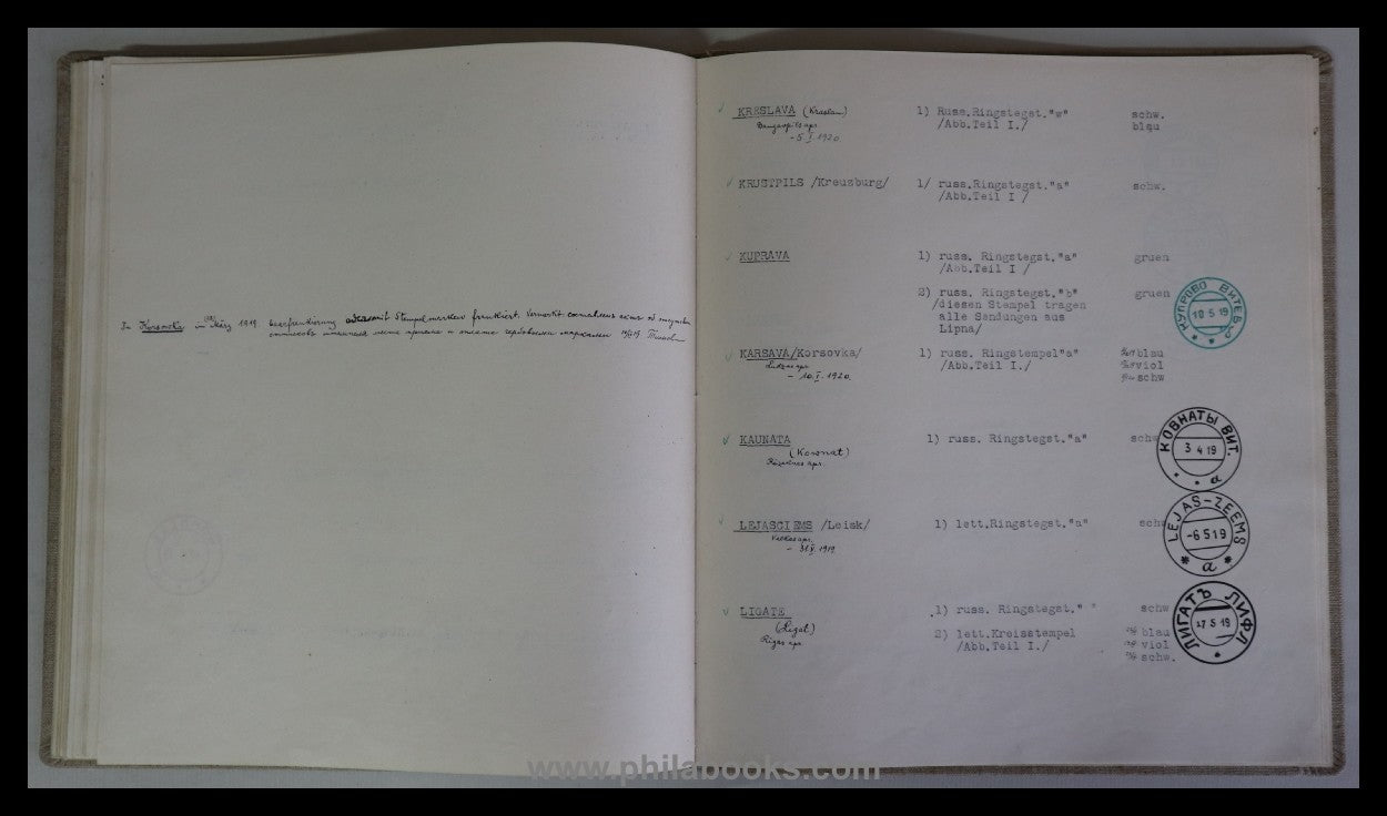 Prov. Stempel Lettlands, ein hoch-interessanter Archivfund einer D ...