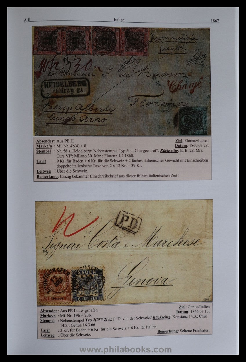 Brack, R., tariff handbook of the Grand Duchy of Baden for foreign letters ...