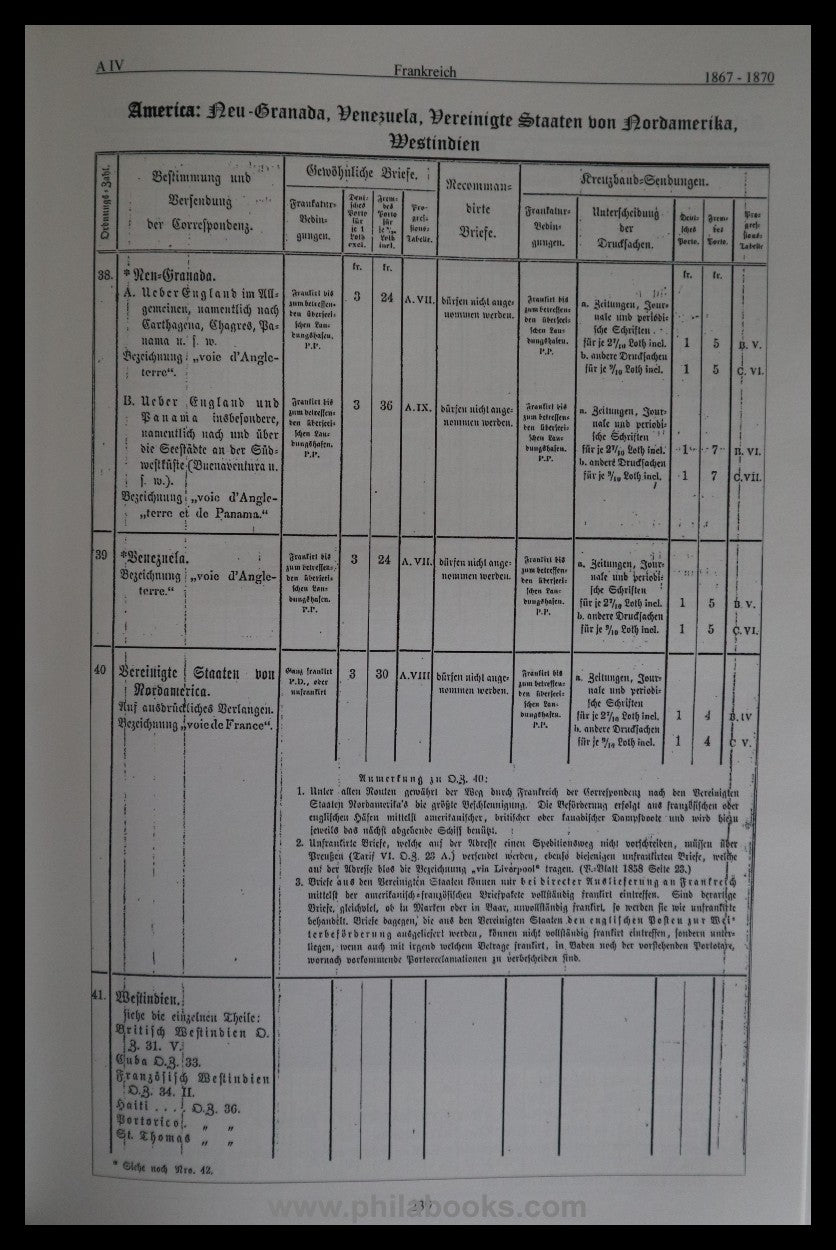 Brack, R., tariff handbook of the Grand Duchy of Baden for foreign letters ...