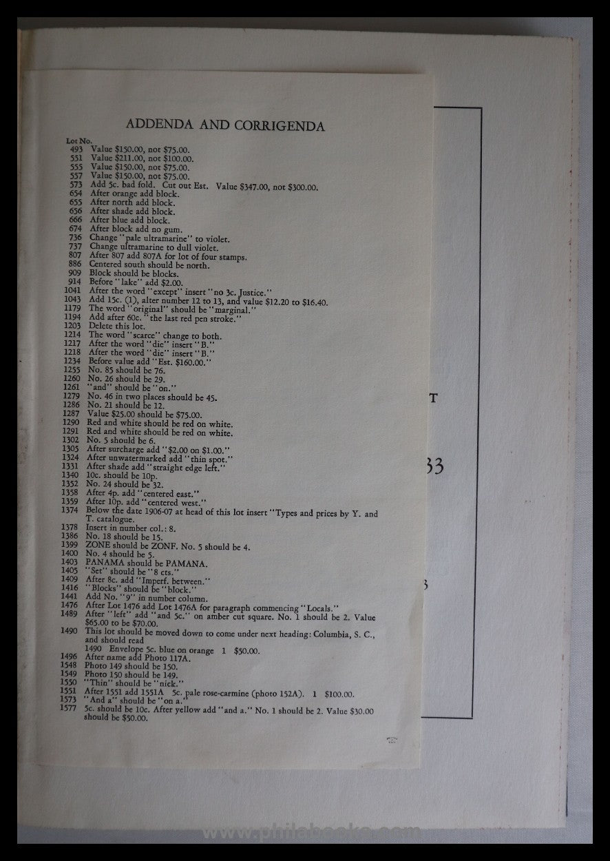 Scott, auction, 1933-11 'Hind'