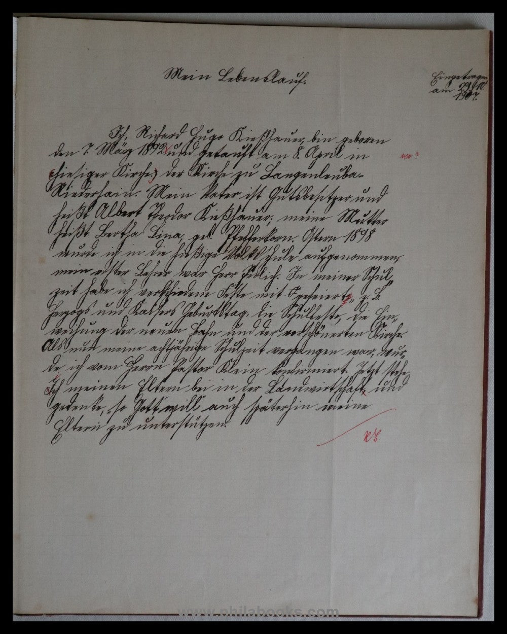 Tischendorf, J., Aus der Schule für das Leben, Ein dreiteiliges Ar ...