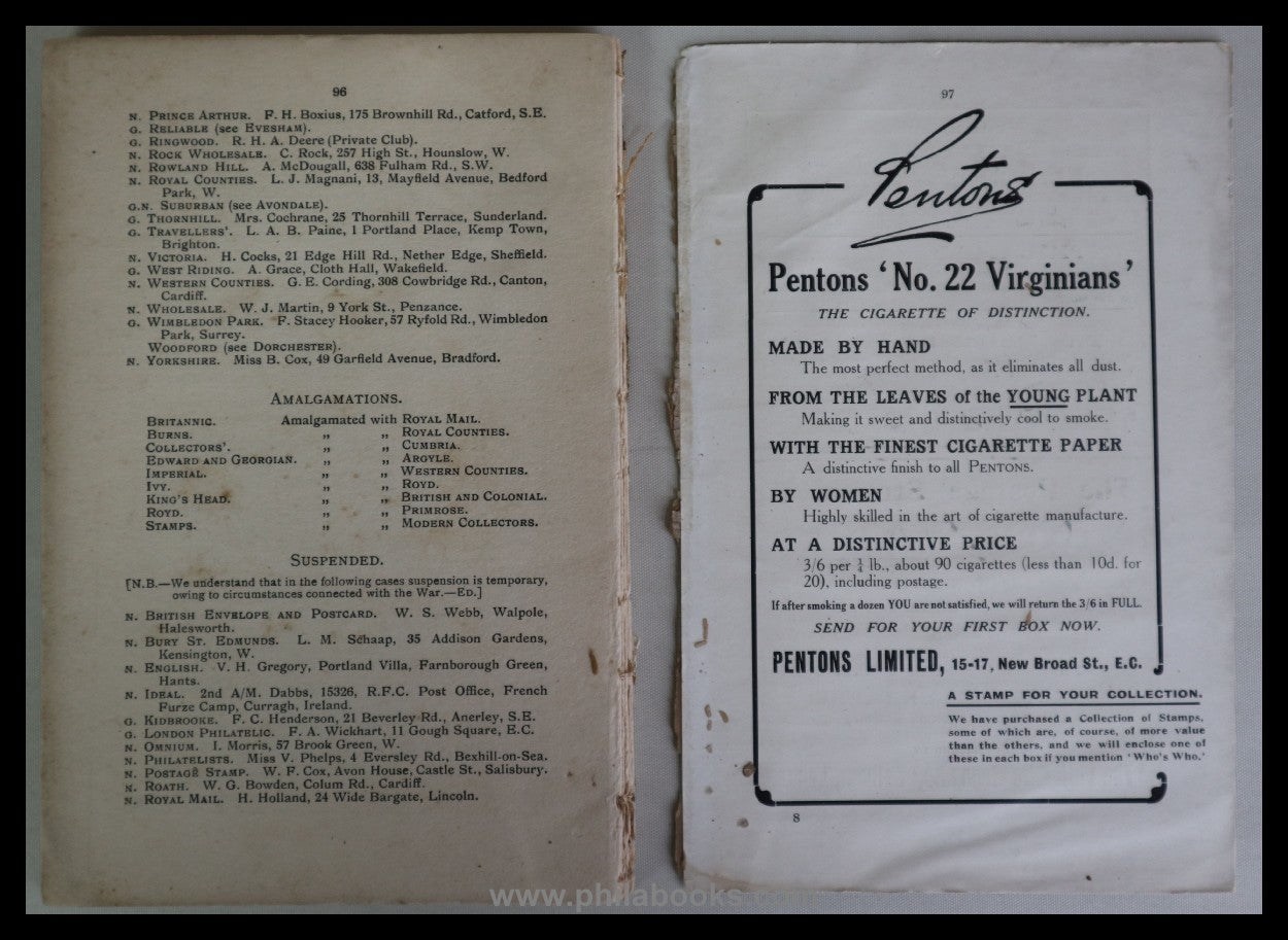 Harris, A. H., Who's Who in Philately, An Annual Biography Directo ...