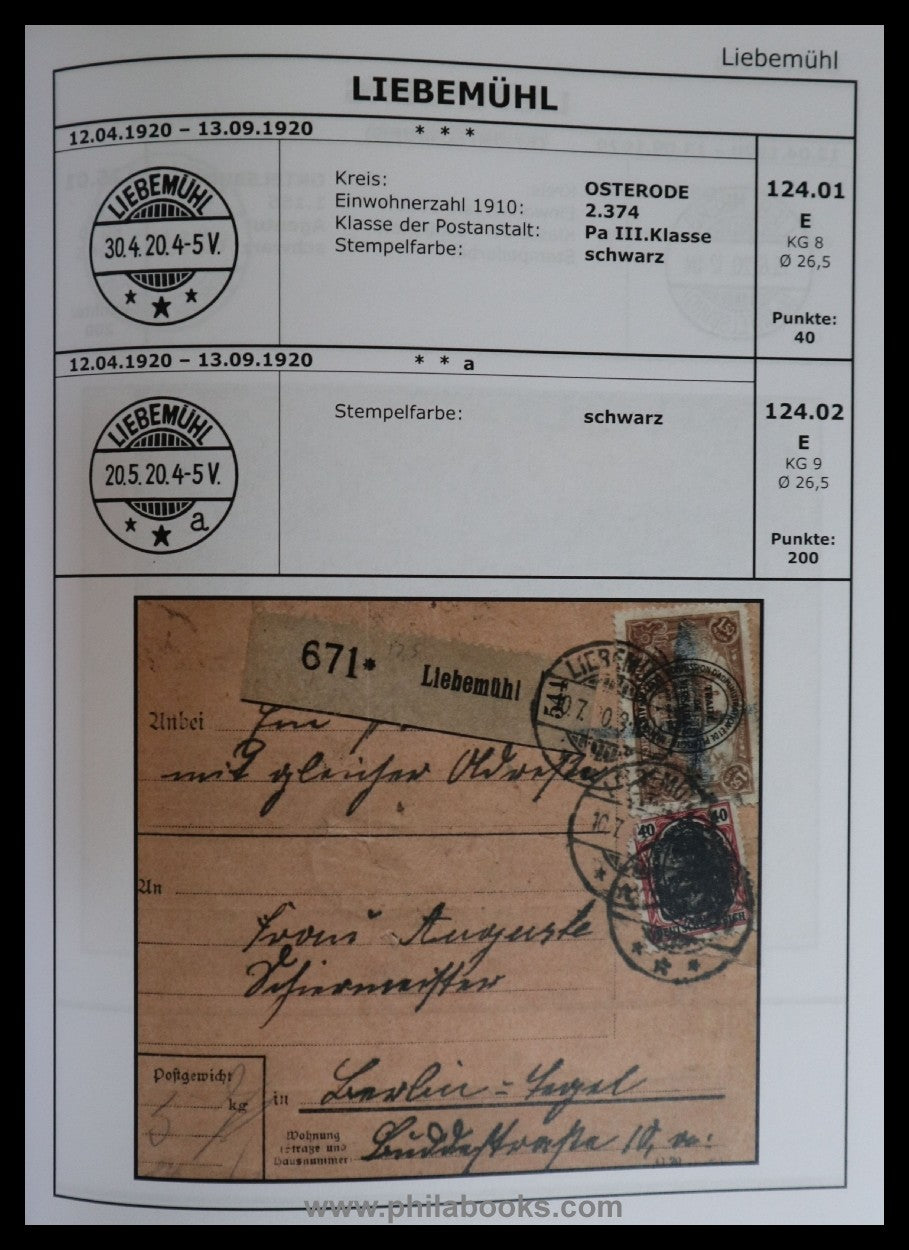 Gruber, G., stamp catalog Allenstein voting area 1920, 2019 ...