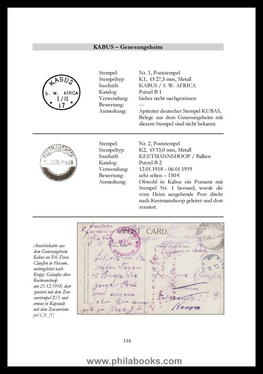 Albert, U./ Koppe, H., Postverkehr im besetzten Deutsch-Südwestafr ...