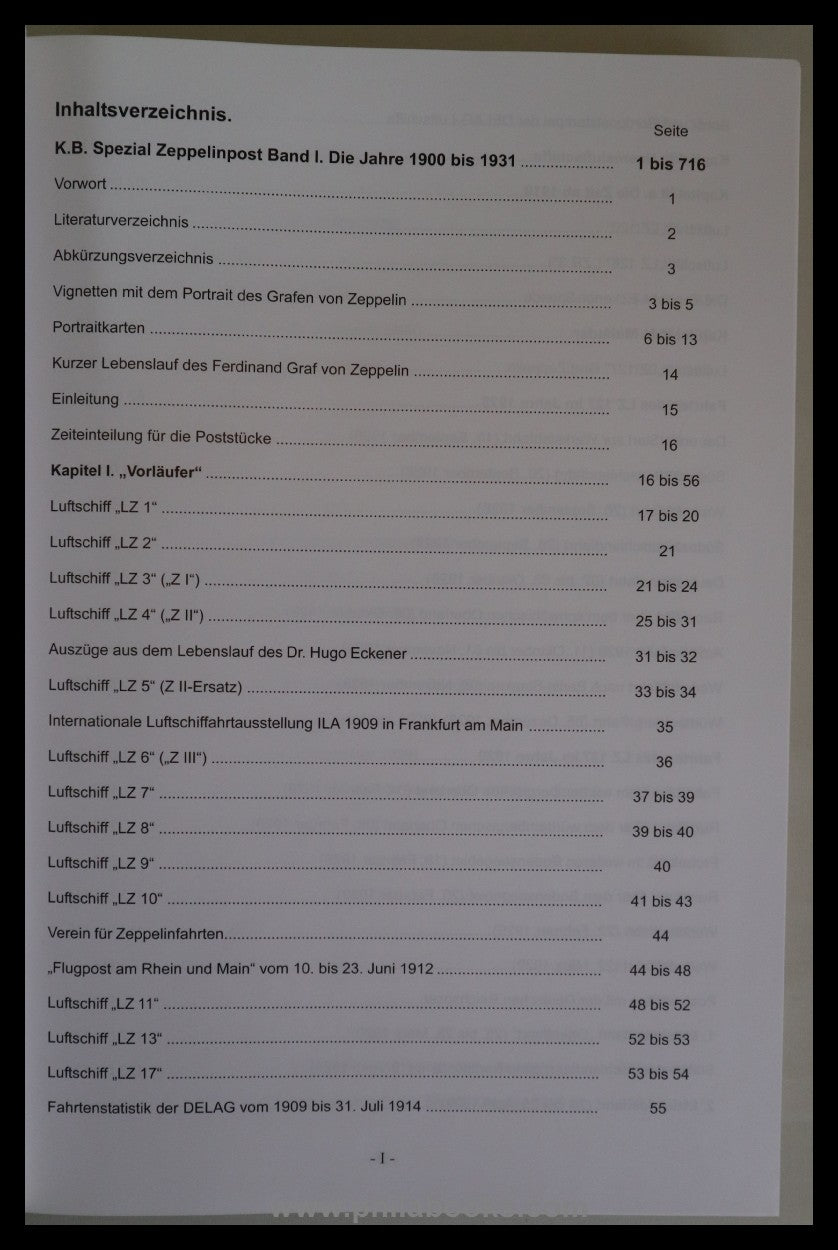 K.B. Spezial, Katalog für Zeppelinpost der ganzen Welt und Zugleit ...