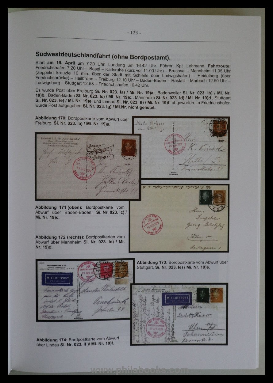 K.B. Spezial, Katalog für Zeppelinpost der ganzen Welt und Zugleit ...