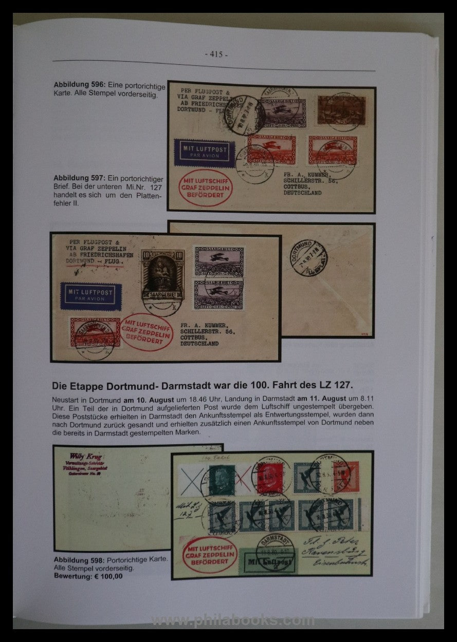 K.B. Spezial, Katalog für Zeppelinpost der ganzen Welt und Zugleit ...