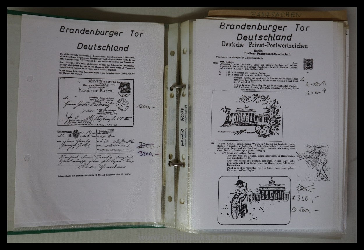 Berlin, Brandenburger Tor Spezialkatalog, als Kopie im A5-Ringordn ...