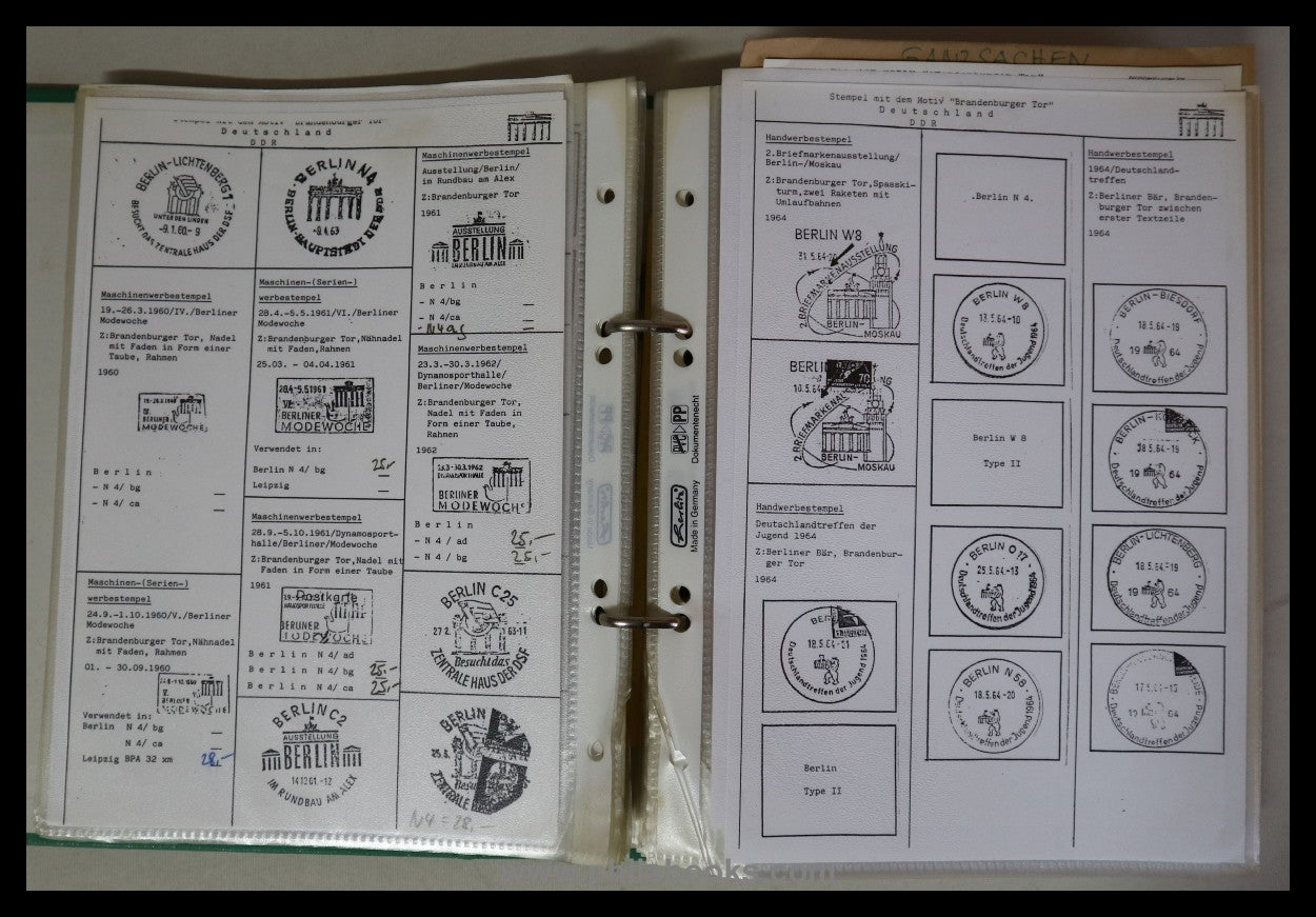 Berlin, Brandenburger Tor Spezialkatalog, als Kopie im A5-Ringordn ...