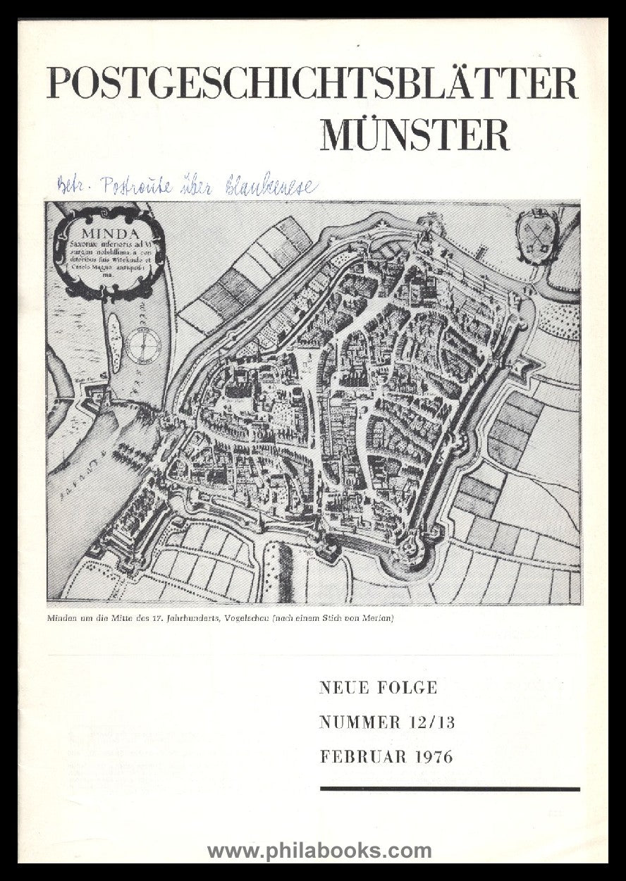 Postal history sheets Münster, new episode, number 12/13, February 1 ...