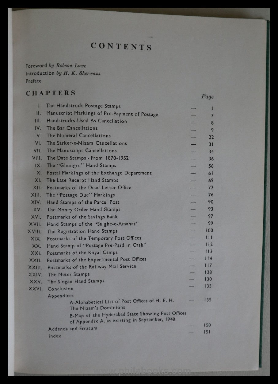 Nayeem, MA, The Philatelic and Postal History of Hyderabad, Vol...