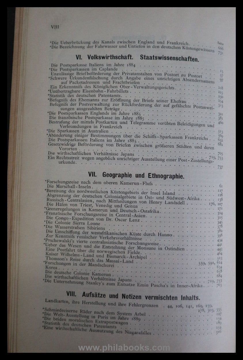 1887, archive for postal history and telegraphy, supplements to the official ...