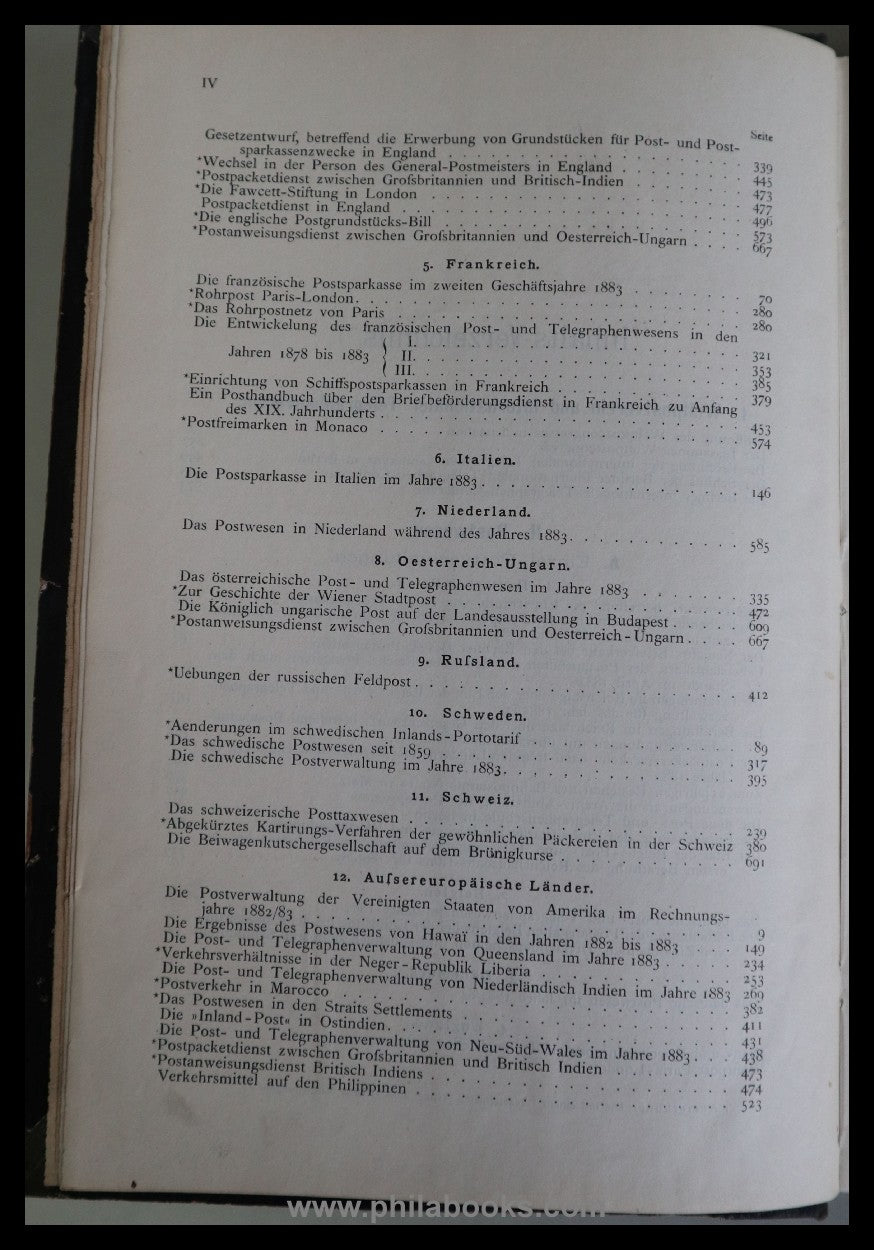 1885, archive for postal history and telegraphy, supplements to the official ...