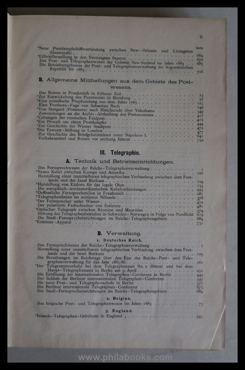 1885, archive for postal history and telegraphy, supplements to the official ...
