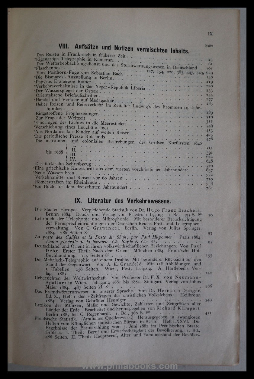 1885, archive for postal history and telegraphy, supplements to the official ...