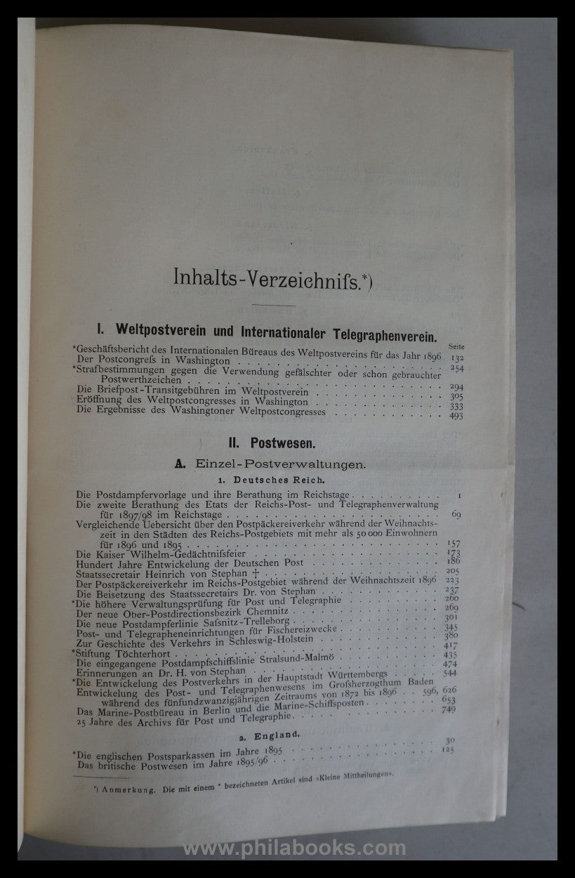 1897, archive for postal history and telegraphy, supplements to the official...