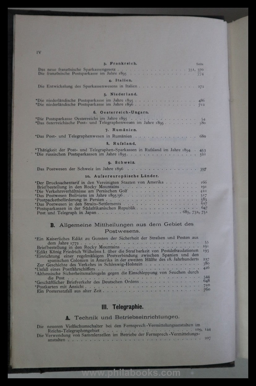1897, archive for postal history and telegraphy, supplements to the official...