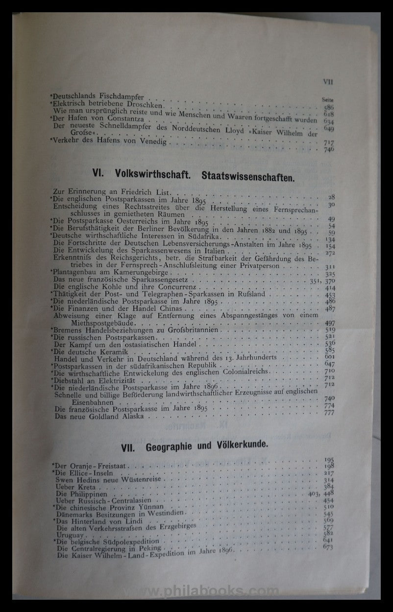 1897, archive for postal history and telegraphy, supplements to the official...