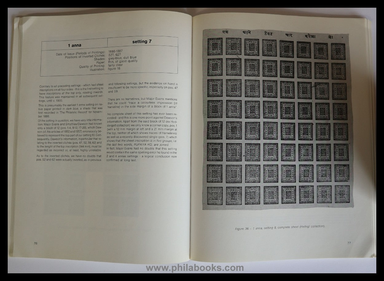 Hellrigl/ Vignola, The Classic Stamps of Nepal, 1984, plating...