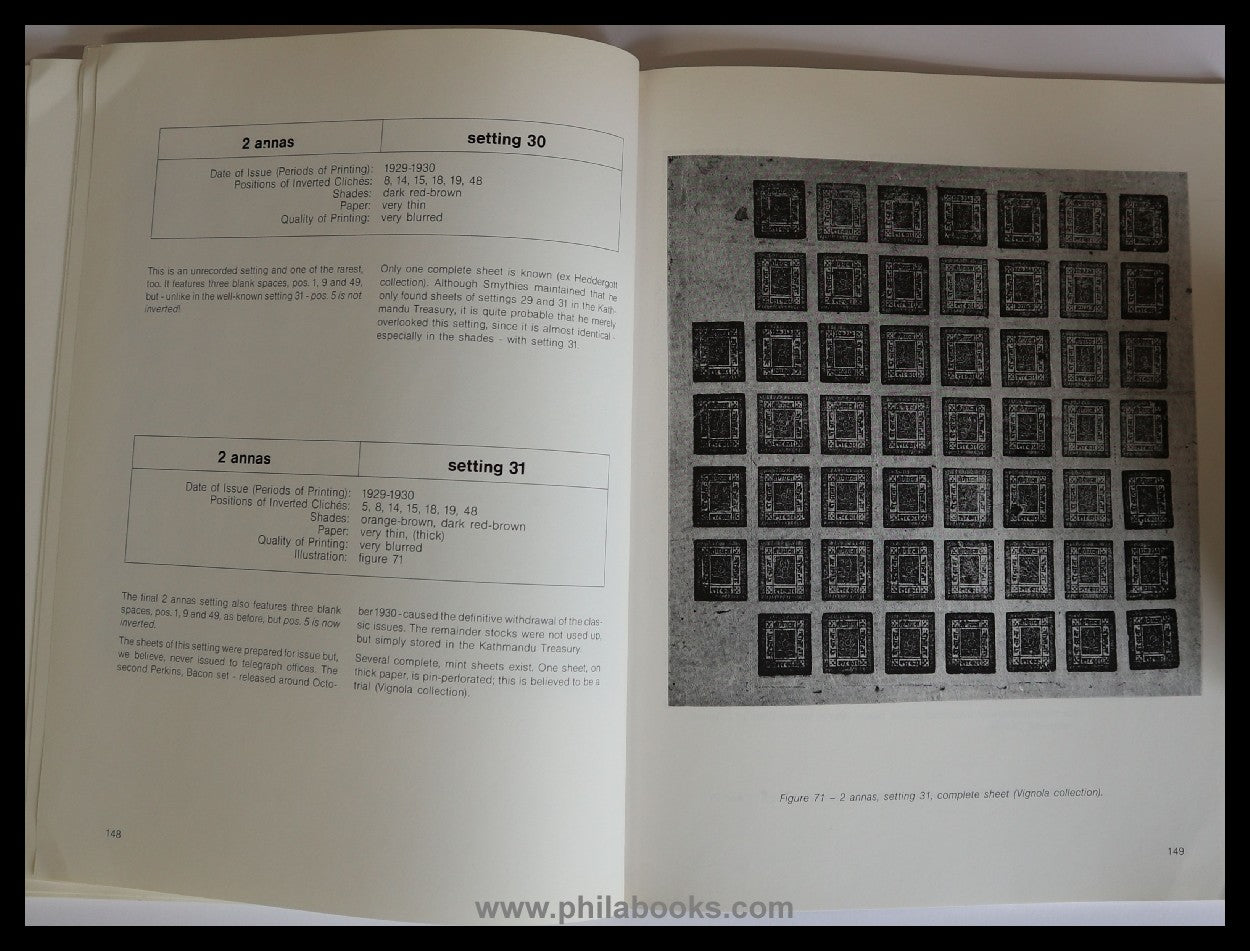 Hellrigl/ Vignola, The Classic Stamps of Nepal, 1984, plating...